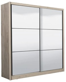 Ντουλάπα Navara με Καθρέφτη 215 2 OG Γκρί Δρύς 213x60x215,5 εκ. 213x60x215.5 εκ.