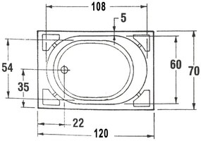 Μπανιέρα Sanitec Gloria 120