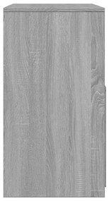 vidaXL Μπουντουάρ και Σκαμπό Γκρι Sonoma 60 x 40 x 113,5 εκ.