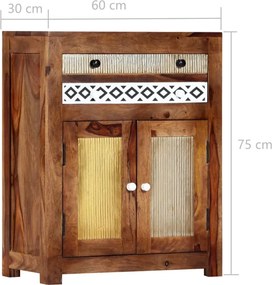 vidaXL Ντουλάπι 60 x 30 x 75 εκ. από Μασίφ Ξύλο Ακακίας