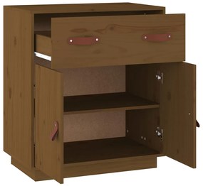 vidaXL Ντουλάπι Καφέ Μελί 65,5 x 40 x 75 εκ. από Μασίφ Ξύλο Πεύκου
