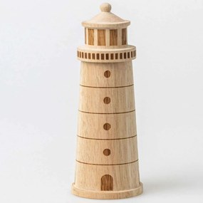Μύλος Μπαχαρικών Lighthouse RD0017352 Φ5,8x15,5cm Natural Raeder Wood
