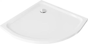 Mexen Flat ημι-κυκλικό ντους slim 90 x 90 cm, λευκό, σιφόνι χρωμίου - 41109090