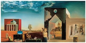 Εκτύπωση έργου τέχνης Suburbs of a Paranoiac Critical Town, Salvador Dalí, (100 x 50 cm)