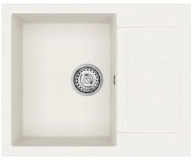 Helika Tesa SQT 102 Ένθετος Γρανιτένιος Νεροχύτης Μ62xΠ50cm Λευκός