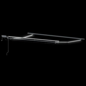 vidaXL Χειροκίνητη Ανασυρόμενη Τέντα με LED Πράσινη και Κίτρινη 300x250 εκ.