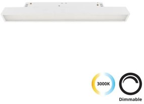 Φωτιστικό Μαγνητικής Ράγας LED 12W 3000K 30x4,4 Magnetic Viokef 4244303 Λευκό