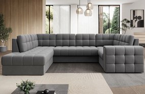 Γωνιακός καναπές Bale U-Gkri Skouro-Αριστερή