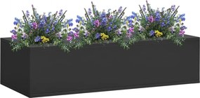 vidaXL Ανθοδοχείο Ανθρακί 90 x 40 x 23 εκ. Ατσάλινο