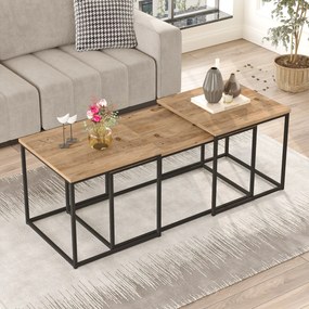Τραπεζάκι Σαλονιού Atlantic Πεύκο REVIS 50x50x47.8