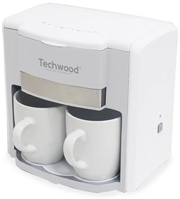 Καφετιέρα Techwood TCA-202, 500 W, Πλενόμενο φίλτρο, Για δύο φλιτζάνια, 0,600 ml, Λευκό