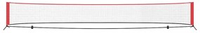 vidaXL Δίχτυ Τένις Μαύρο και κόκκινο 595 x 90.5 x 87 εκ. Πολυεστέρας