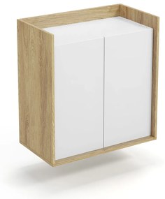 MOBIUS cabinet 2D color: hikora oak/white DIOMMI V-PL-MOBIUS-SZAFKA_2D-BIEL