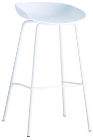 Σκαμπώ PENTOS BAR Μέταλλο/PP Άσπρο 49x46x76/83cm