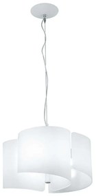 Φωτιστικό Οροφής Imagine I-IMAGINE-S3 3xE27 Φ47cm 120cm White Luce Ambiente Design Aluminium, Glass