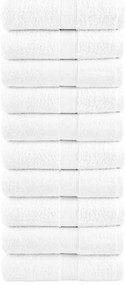vidaXL Πετσέτες Χεριών Premium SOLUND 10 Τεμ Λευκές 30x30εκ 600γρ/μ²εκ