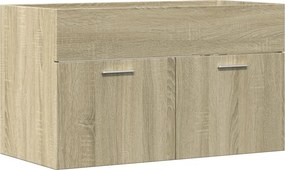 vidaXL Ντουλάπι Νιπτήρα Μπάνιου Sonoma Δρυς 90x38,5x46 εκ. Επεξ. Ξύλο