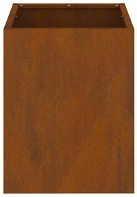 vidaXL Γλάστρα Κήπου Καφέ 32 x 32 x 40 εκ. Φθαρμένο ατσάλι