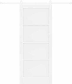 vidaXL Συρόμενη Πόρτα ORKDAL 83 x 202 εκ. Επεξεργασμένο Ξύλο Λευκό