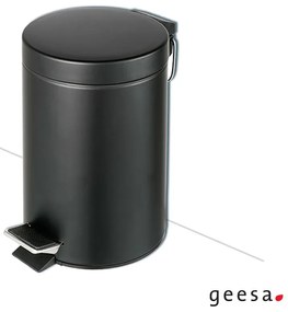 Χαρτοδοχείο 3lt Επιδαπέδιο Μαύρο Ματ Geesa Series 123  Black Matt 634-400