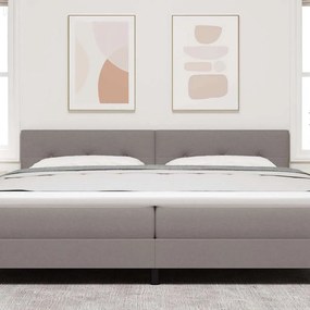 vidaXL LED κεφαλάρι Taupe ύφασμα