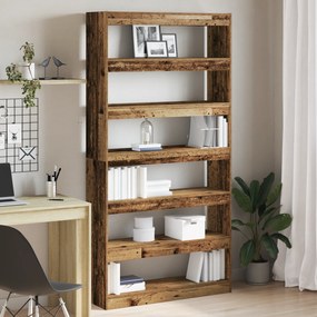 vidaXL Βιβλιοθήκη Καφέ 100 x 30 x 198 εκ. Επεξεργασμένο ξύλο