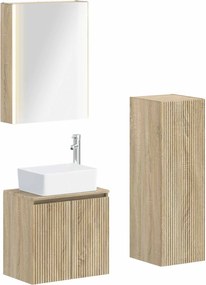 vidaXL Σετ Επίπλων Μπάνιου 4 pcs Sonoma Δρυς