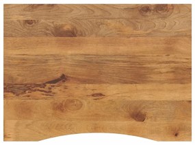 vidaXL Επιφάνεια Γραφείου Καμπύλη 100x80x2,5 εκ Μασίφ Ακατ. Μάνγκο