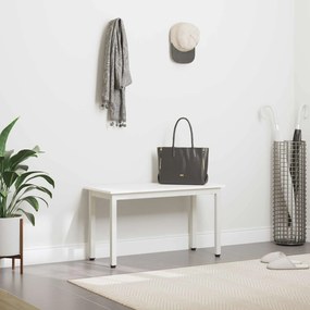 vidaXL παγκάκι Λευκό 80 x 35 x 45 cm Στερεά ξυλεία πεύκου