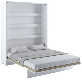 Κρεβάτι - ντουλάπα Concept Pro Lenart AH103, Διπλό, Άσπρο, 160x200, Ινοσανίδες μέσης πυκνότητας, Πλαστικοποιημένη μοριοσανίδα, Τάβλες για Κρεβάτι,