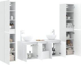 vidaXL Σετ Επίπλων Μπάνιου 5 τμχ. Λευκό 33 x 34,5 x 160 εκ