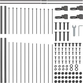 vidaXL Φράχτης Κήπου 2 pcs Γκρι 170 x 165 cm