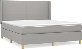 vidaXL Κρεβάτι Boxspring με Στρώμα Αν. Πράσινο 160x200εκ Υφασμάτινο