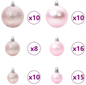 vidaXL Τεχνητό Χριστουγεννιάτικο Δέντρο Λευκό 180 cm PVC και Ατσάλι