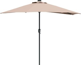 vidaXL Ομπρέλα Κήπου Taupe 294 x 150 x 224 εκ Πολυεστέρας και Χάλυβας