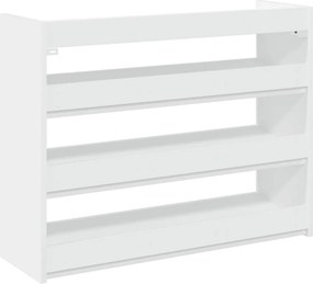 Ράφι παπουτσιών vidaXL Λευκό 80x25x62 cm Κατασκευασμένο ξύλο