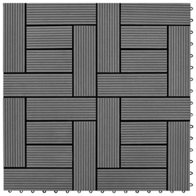 Πλακάκια Deck 11 τεμ. Γκρι  30 x 30 εκ. / 1 τ.μ.  WPC