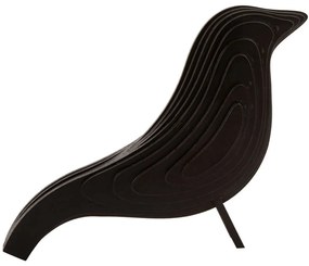 Διακοσμητικό Αγαλματίδιο Bird PT3917BK 9x16cm Black Present Time Mdf