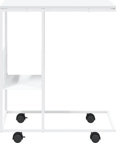 vidaXL Βοηθητικό Τραπέζι με Ρόδες Λευκό 55x36x63,5 εκ. Επεξεργ. Ξύλο