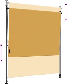vidaXL Εξωτερικό ρολό Άμμος 120 x 270 cm