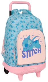 Σχολική Τσάντα με Ρόδες Lilo &amp; Stitch Ohana Μπλε 33 x 45 x 22 cm