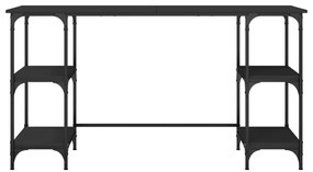 Γραφείο Μαύρο 140 x 50 x 75 εκ. Μέταλλο &amp; Επεξεργασμένο Ξύλο - Μαύρο