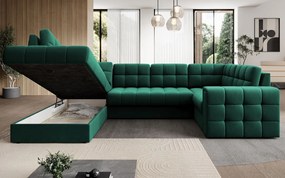 Γωνιακός καναπές Bale U-Prasino-Αριστερή