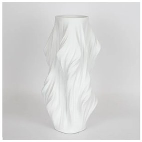 Βάζο Πορσελάνινο 3d Λευκό 16x16x33cm 752-21065 Estheti-752-21065-Λευκό 752-21065