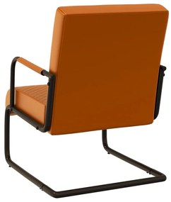 vidaXL Καρέκλα «Πρόβολος» Καφέ από Συνθετικό Δέρμα