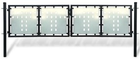 vidaXL Πόρτα Περίφραξης Μονή Μαύρη 300 x 150 εκ.