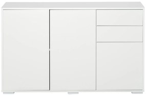 HOMCOM Ντουλάπι Μπουφές, 2 Συρτάρια, Push-Click, 117 cm x 36 cm x 74 cm, Λευκό