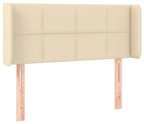 Κεφαλάρι με Πτερύγια Κρεμ 83x16x78/88 εκ. Υφασμάτινο - Κρεμ