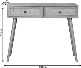 Κονσόλα Oslo pakoworld sonoma 100x29x81εκ