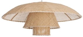 Φωτιστικό Οροφής Zora 02139 Φ80x32cm 1xE27 IP20 Beige GloboStar